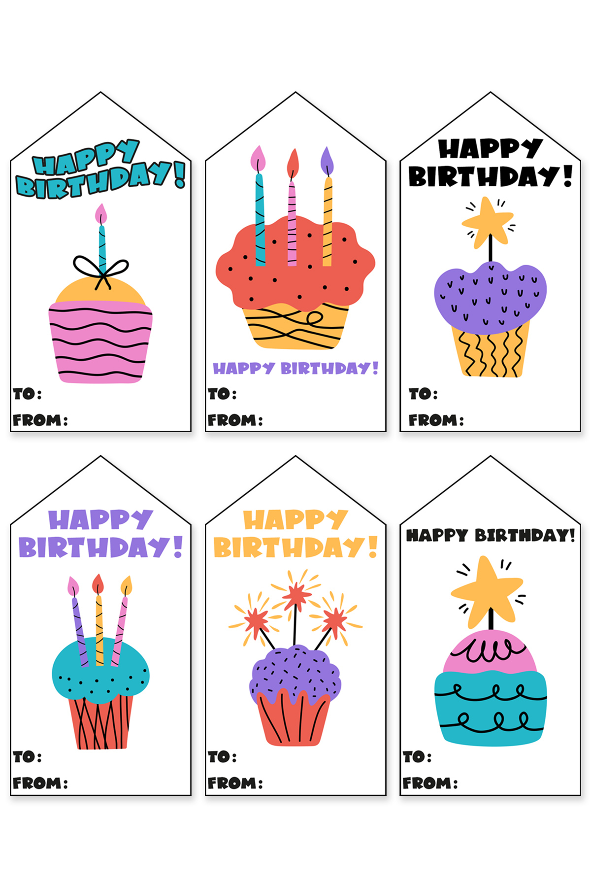 102 Free Printable Birthday Tags All In One Download regarding Birthday Card Tag Printable