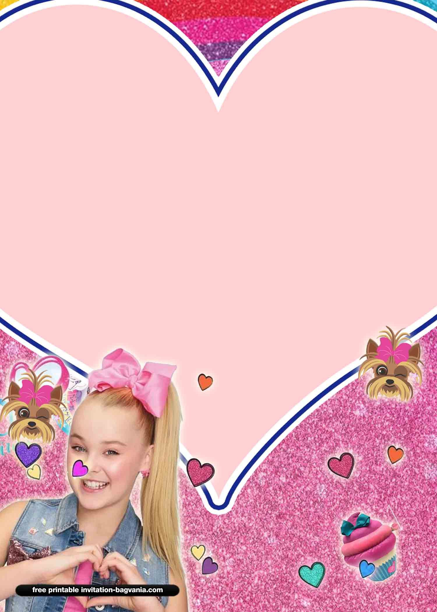 13+ Free Jojo Siwa Invitation Templates intended for Jojo Siwa Birthday Card Printable