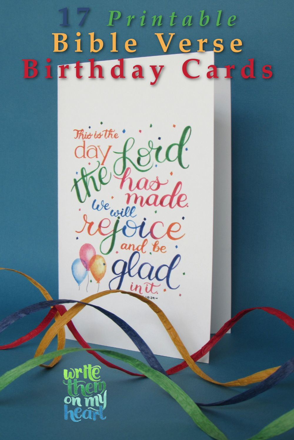 17 Printable Bible Birthday Cards - Write Them On My Heart in Free Christian Birthday Cards Printable