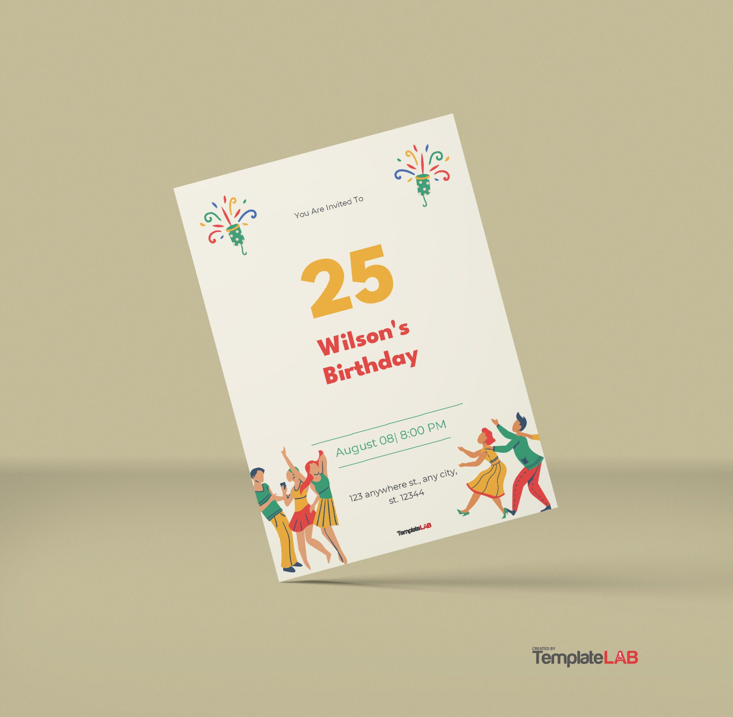 18 Printable Birthday Card Templates [Free] ᐅ Templatelab with regard to Free Printable 25Th Birthday Cards
