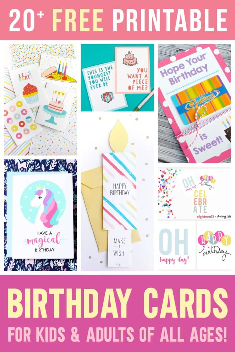 20+ Fun, Free Printable Birthday Cards - Happiness Is Homemade inside Free Printable Happy 10th Birthday Cards