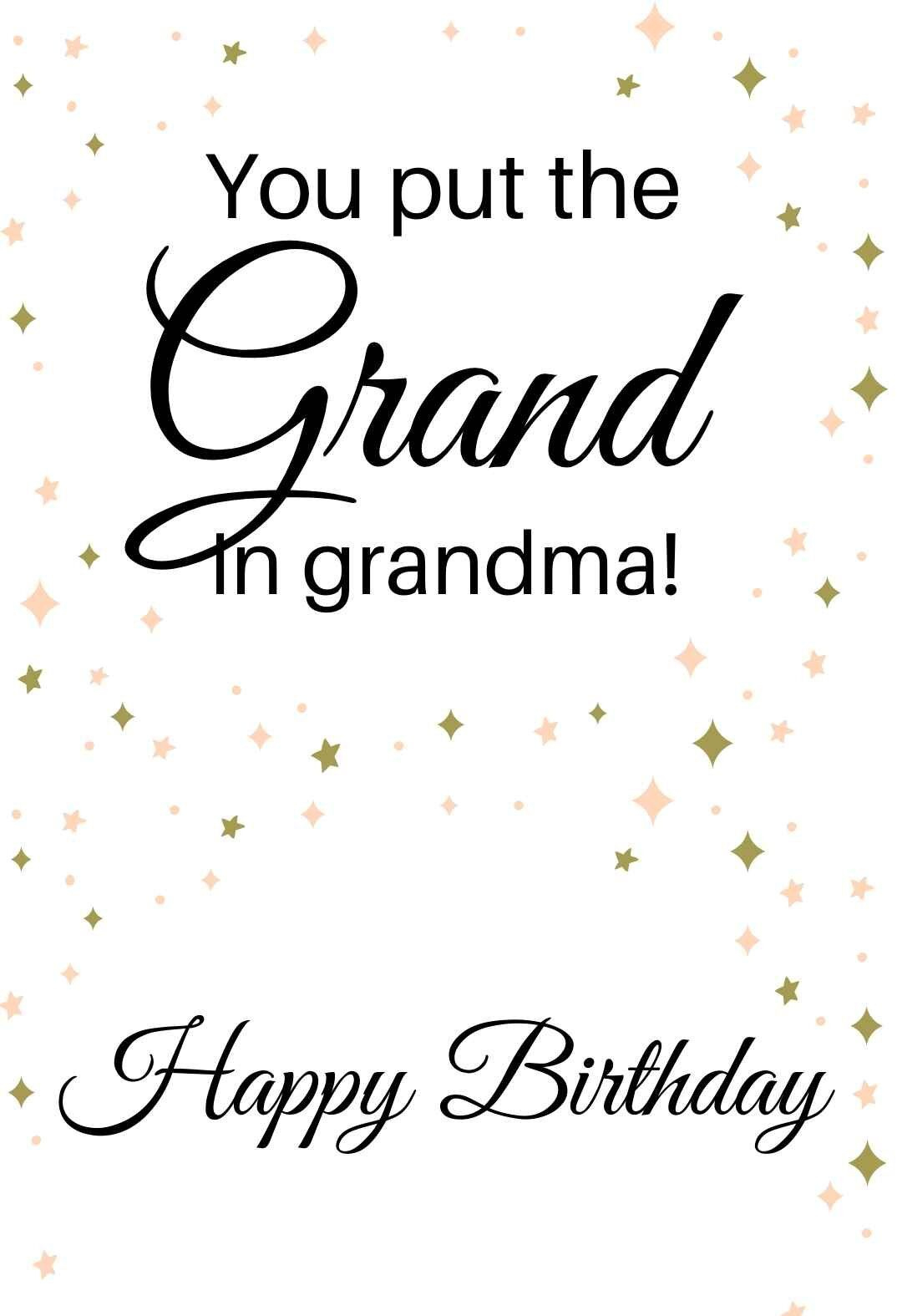 22 Awesome Grandma Printable Birthday Cards (Free) — Printbirthday for Happy Birthday Grandma Cards Printable