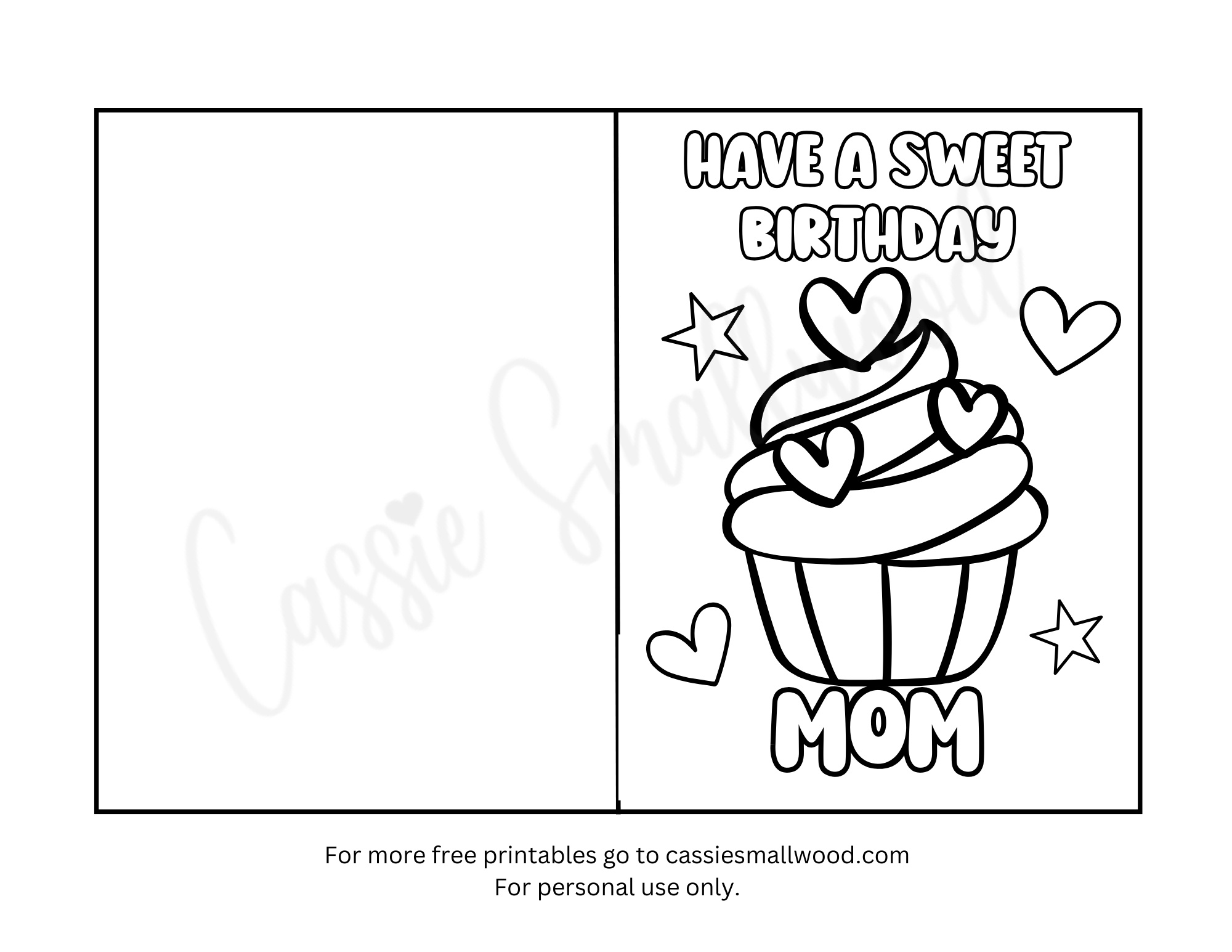 22 Coloring Birthday Cards For Mom Free Printables - Cassie in Free Printable Birthday Cards to Color For Mom