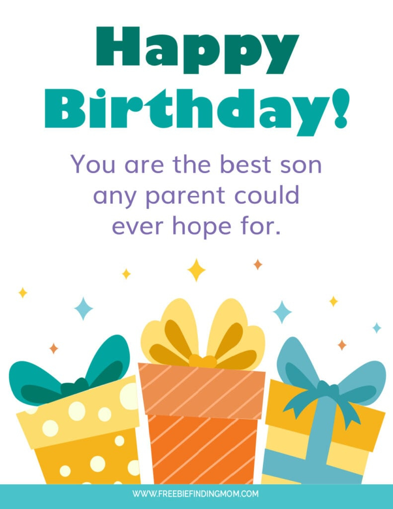 3 Free Printable Heart Touching Birthday Quotes For Son From Mom pertaining to Free Printable Birthday Cards For My Son