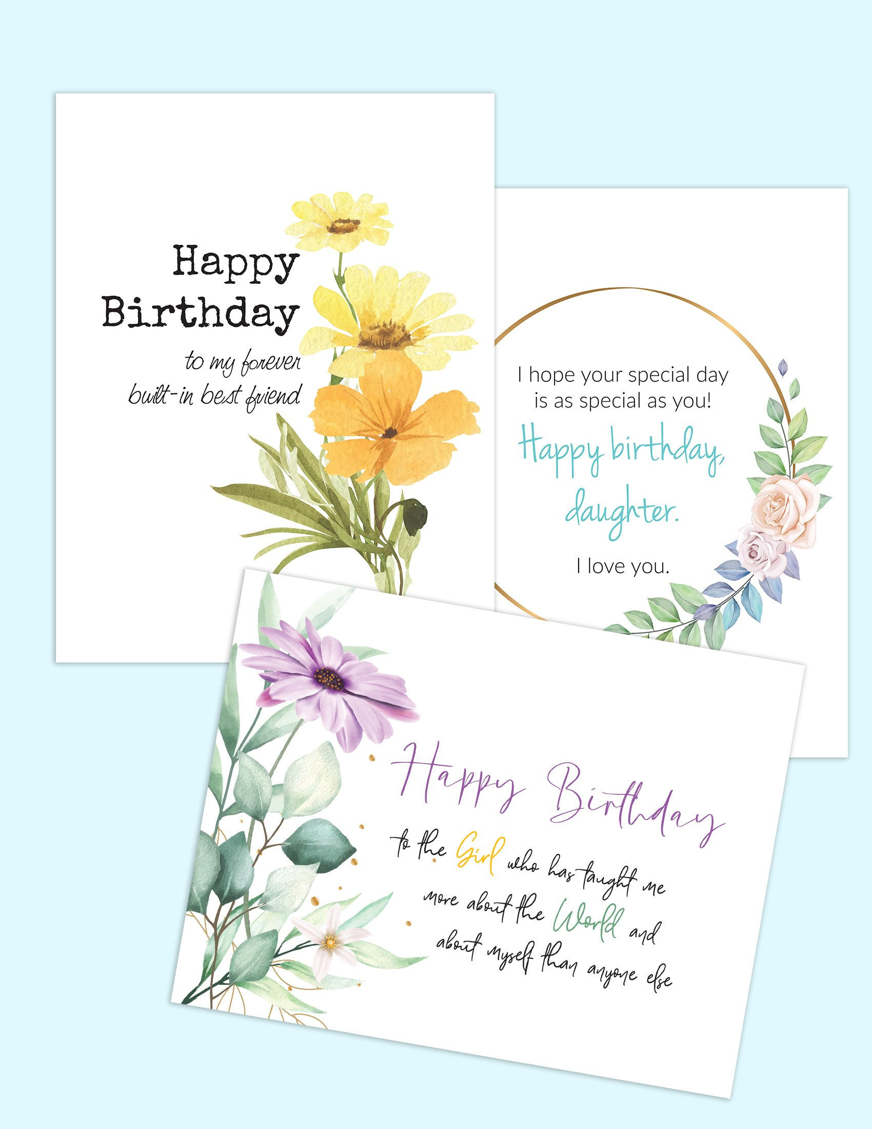 3 Free Printable Meaningful Birthday Quotes For Daughter From Mom inside Free Printable Birthday Cards For Daughter From Mom