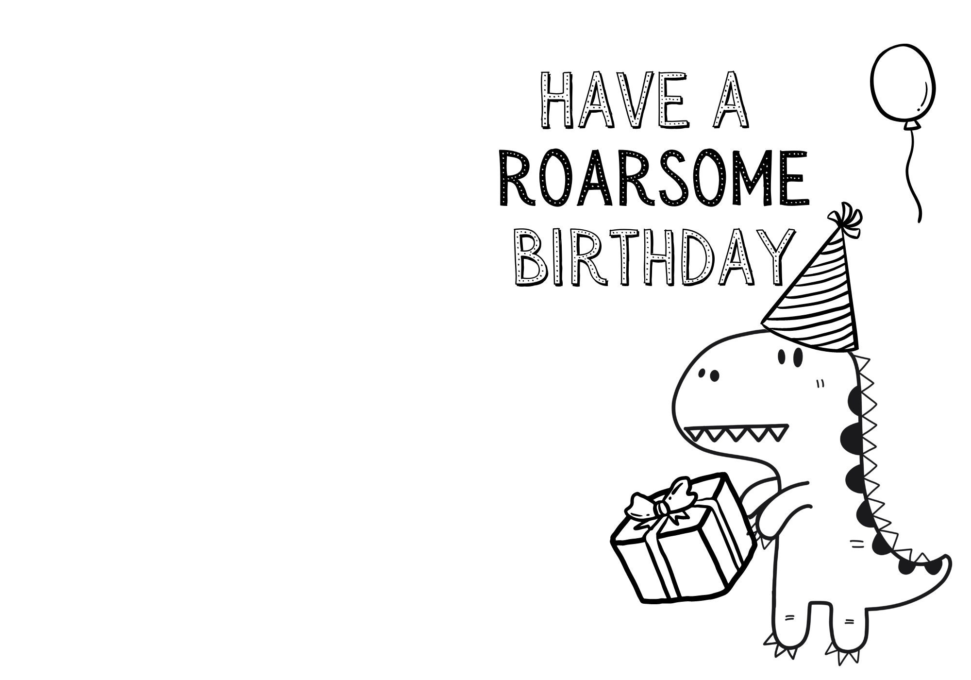 3 X Printable Color-In Dinosaur Birthday Cards Children&amp;#039;S Diy 3 with Dinosaur Printable Birthday Card