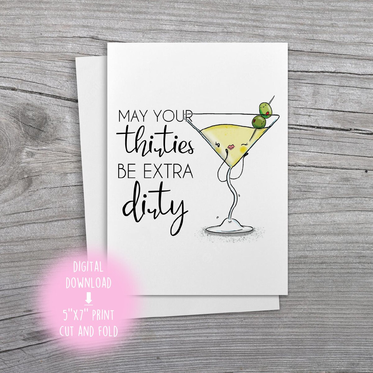 30Th Birthday Card, Dirty 30, Printable Cards, Birthday Card regarding Dirty 30 Birthday Card Printable