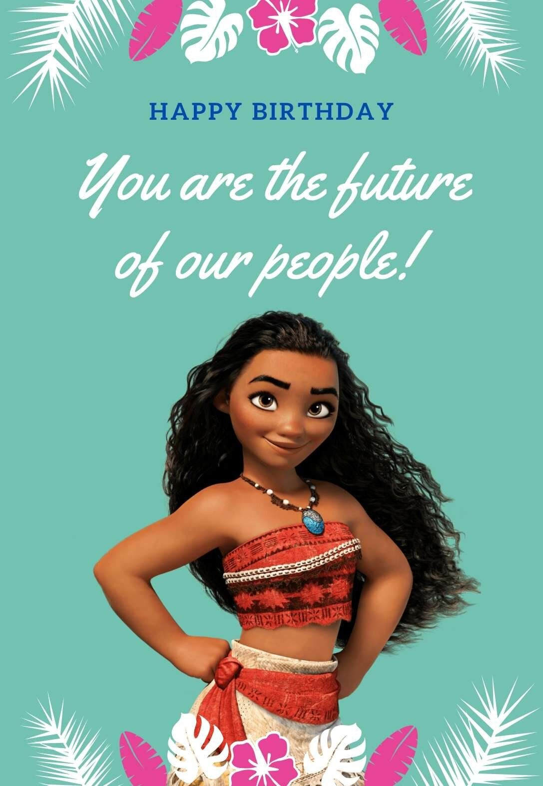 5 Awesome Moana Printable Birthday Cards (Free) — Printbirthday.cards in Printable Moana Birthday Card