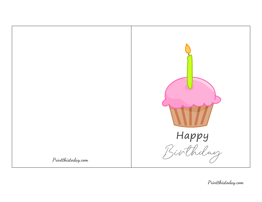 65 Cute Free Printable Birthday Cards For Everyone in Printable First Birthday Card