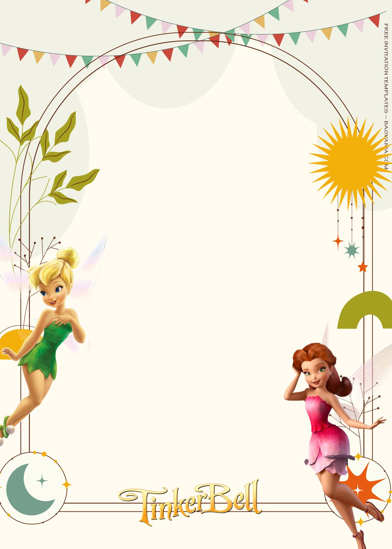 7+ Tinker Bell Playing With Friends Birthday Invitation Templates throughout Tinkerbell Printable Birthday Card