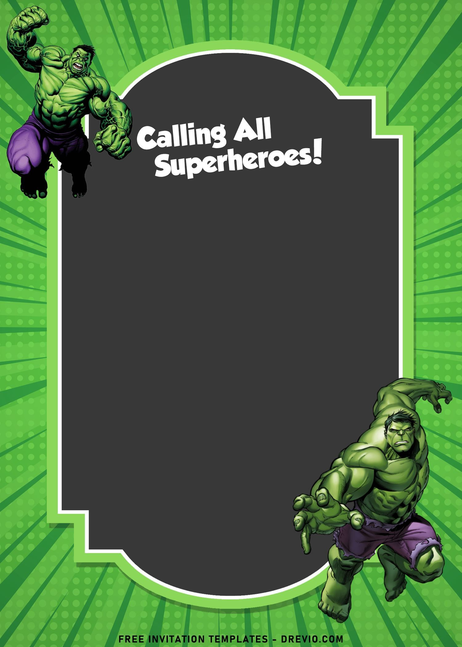 9+ Enraged Hulk Personalized Boys Birthday Invitation Templates within Hulk Birthday Card Printable Free