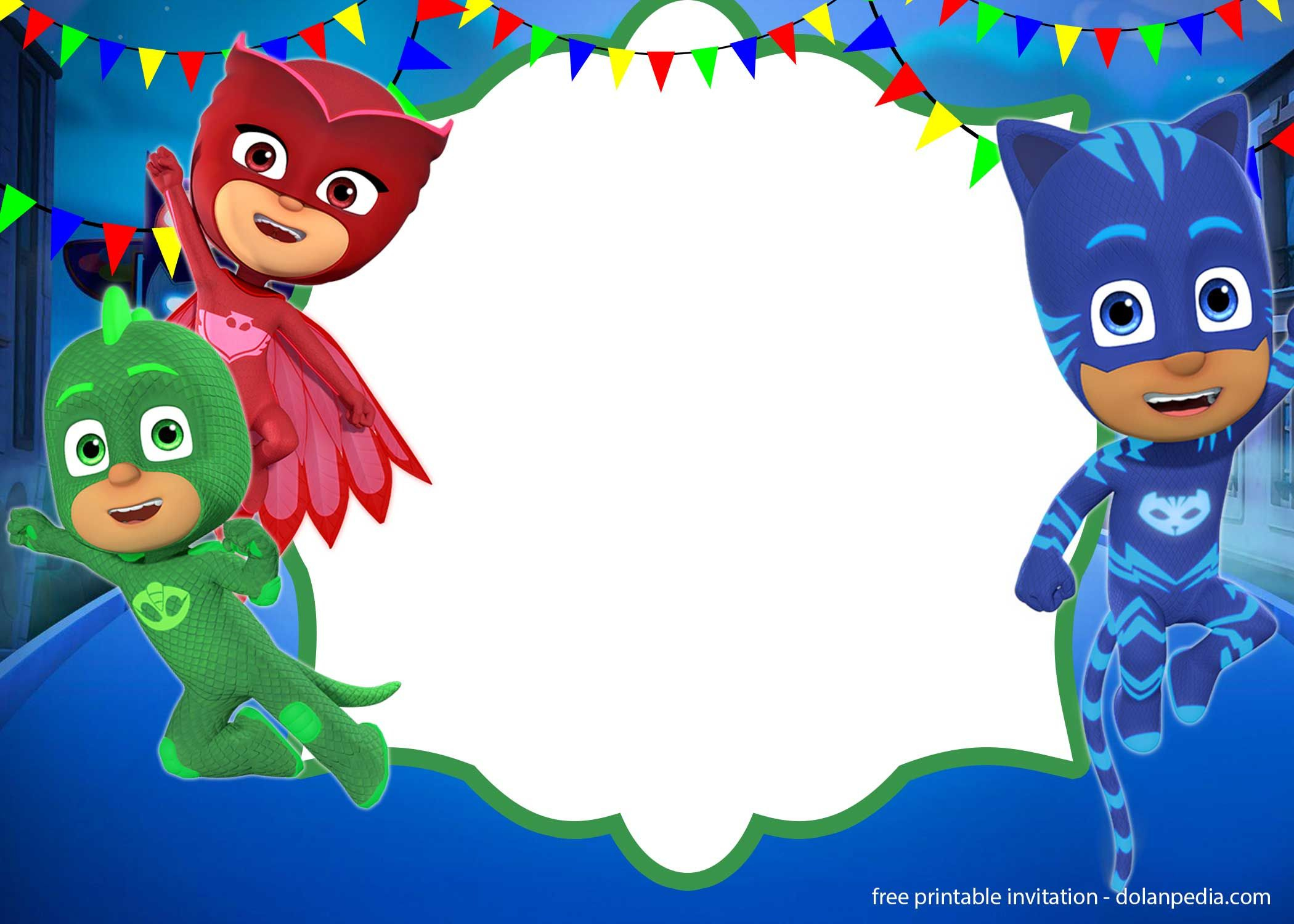 9+ Free Pj Masks Birthday Invitation Templates – Updated with regard to Pj Masks Birthday Card Printables