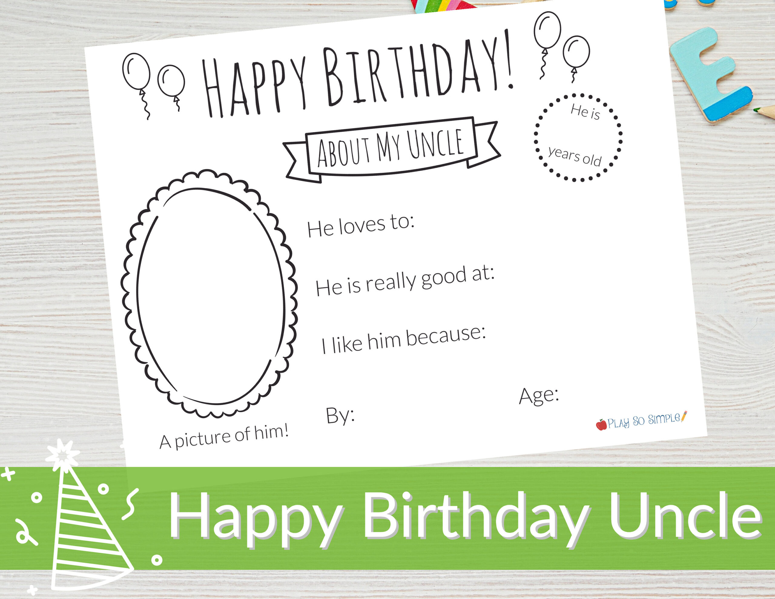 All About Uncle Printable, Uncle Birthday Coloring, Uncle Birthday with Printable Birthday Cards For Uncle