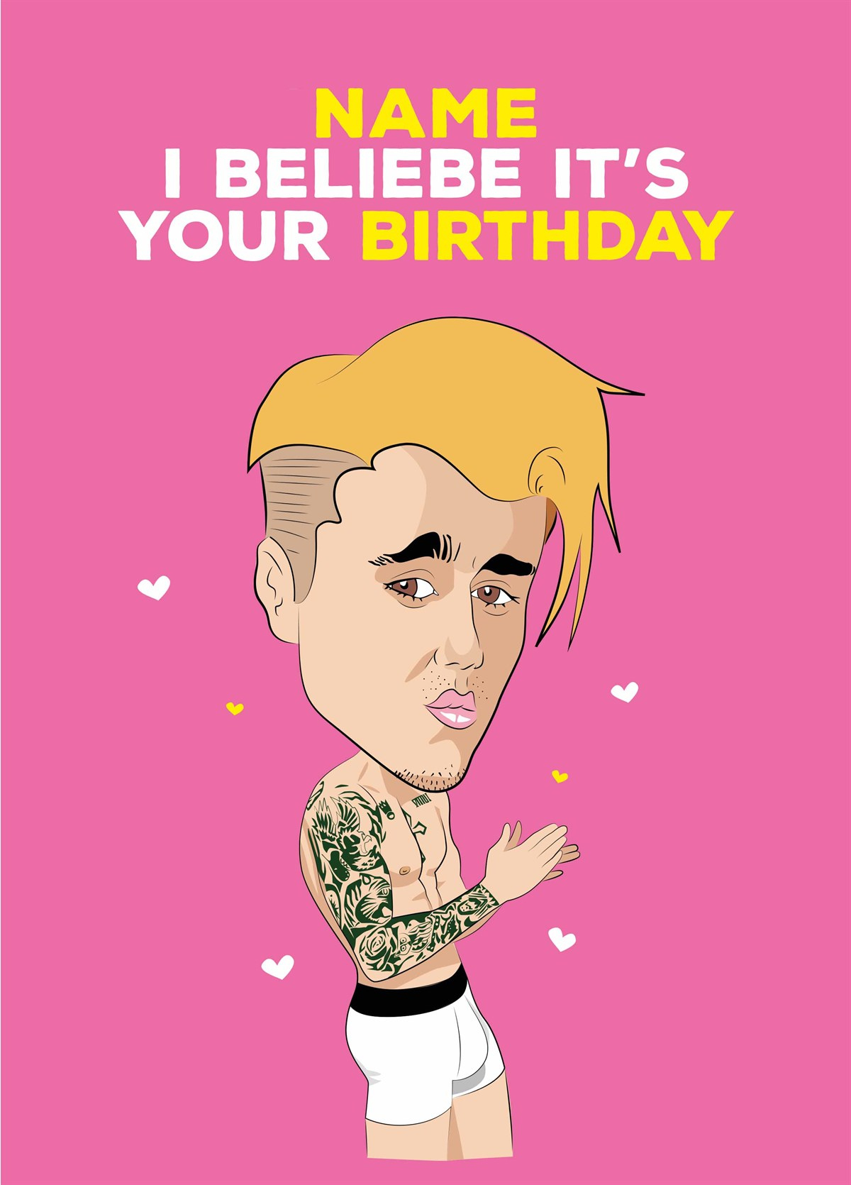 Beliebe It'S Your Birthday Card | Scribbler throughout Justin Bieber Printable Birthday Card