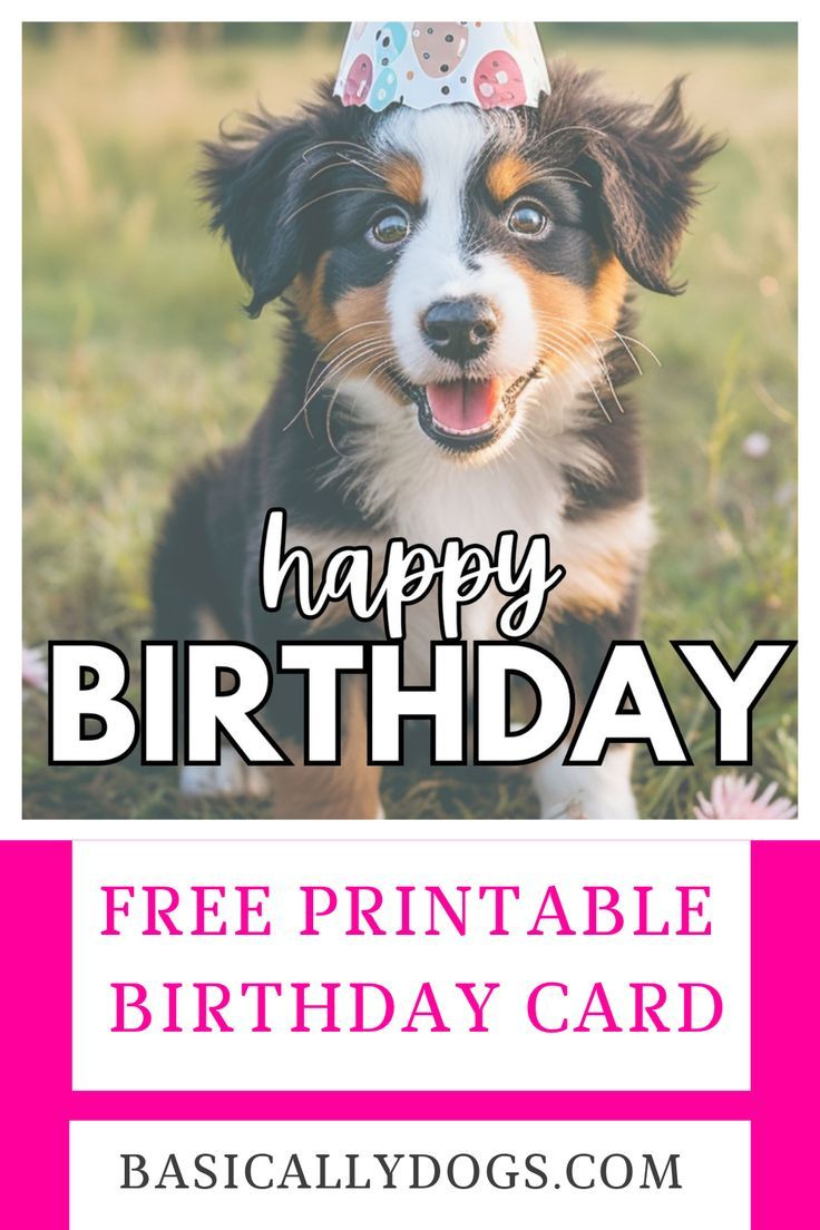 Best Free Digital Download Printable Dog Birthday Card for Free Printable Dog Birthday Cards