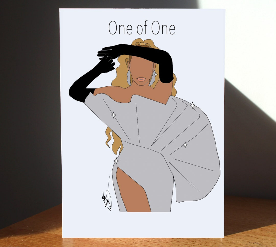 Beyonce 1 Of 1 Card - Etsy Uk in Beyonce Birthday Card Printable