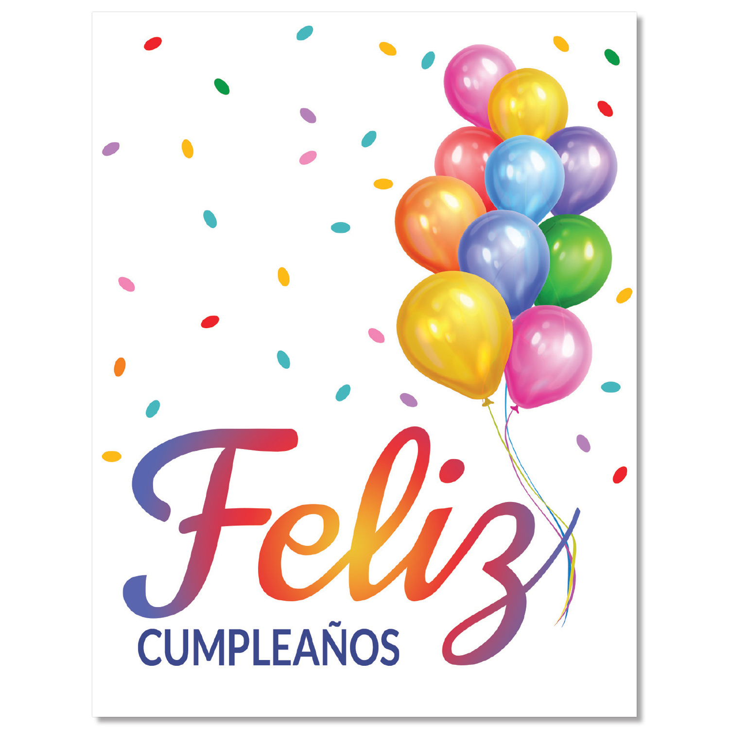 Big Happy Birthday Spanish Card | Hrdirect intended for Birthday Cards In Spanish Printable