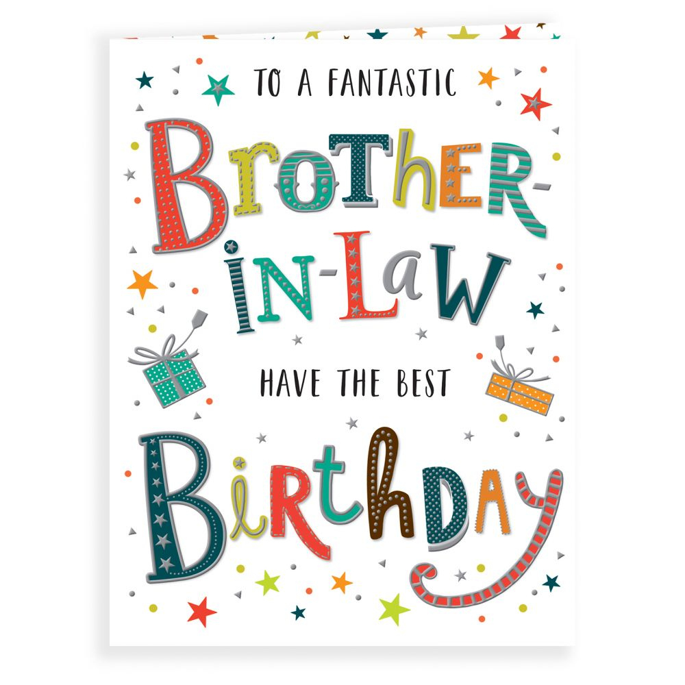 Birthday Card Brother In Law, Colourful Text pertaining to Free Printable Birthday Cards For Brother In Law