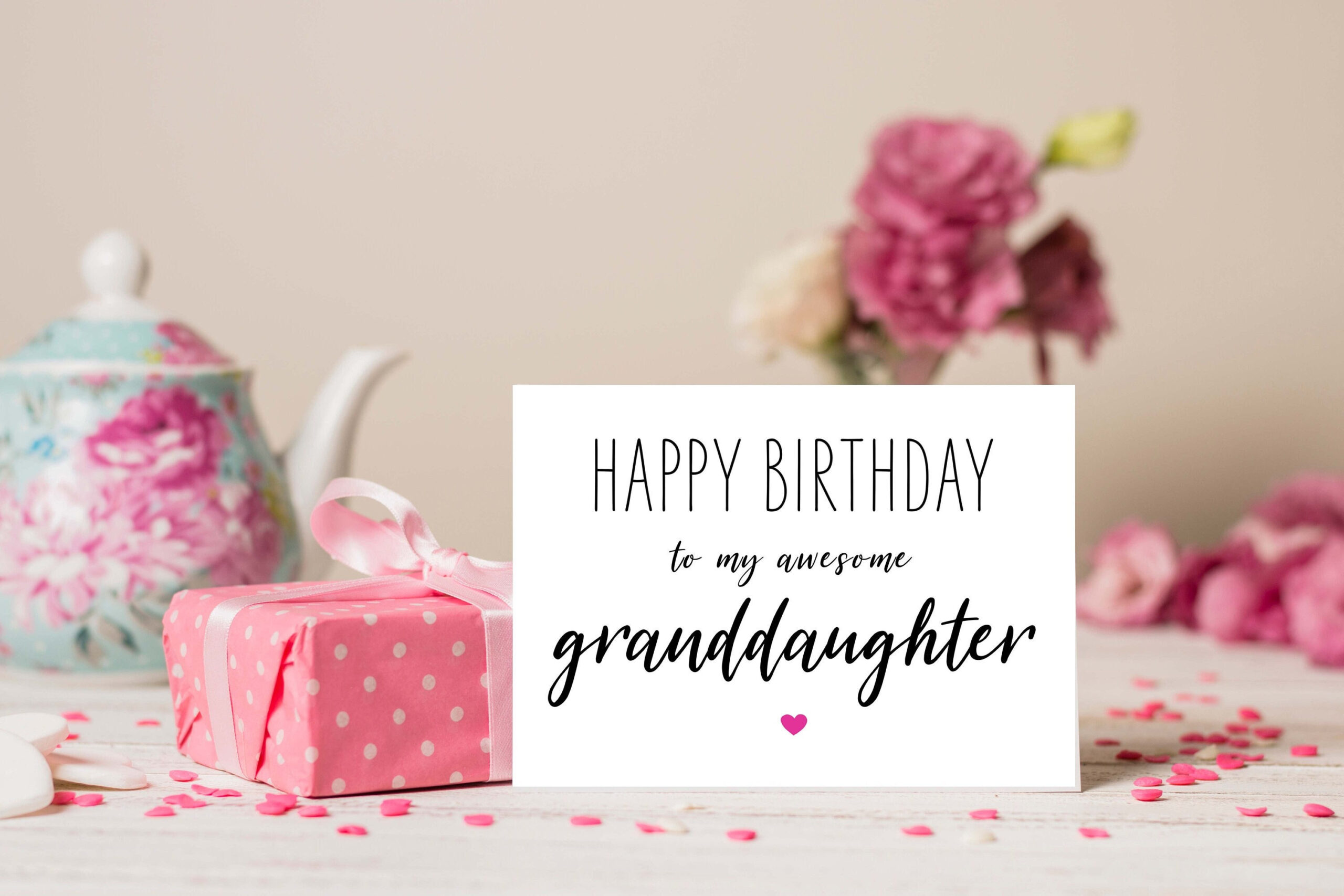 Birthday Card Granddaughter Printable Happy Birthday To My Awesome with Birthday Cards For Granddaughter Printable