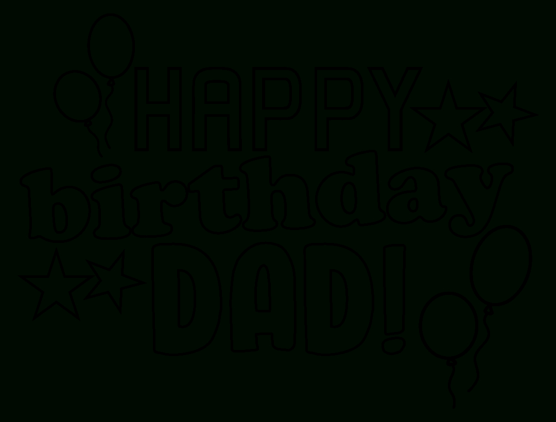 Birthday Cards For Dad - 10 Free Pdf Printables | Printablee throughout Printable Coloring Birthday Cards For Dad