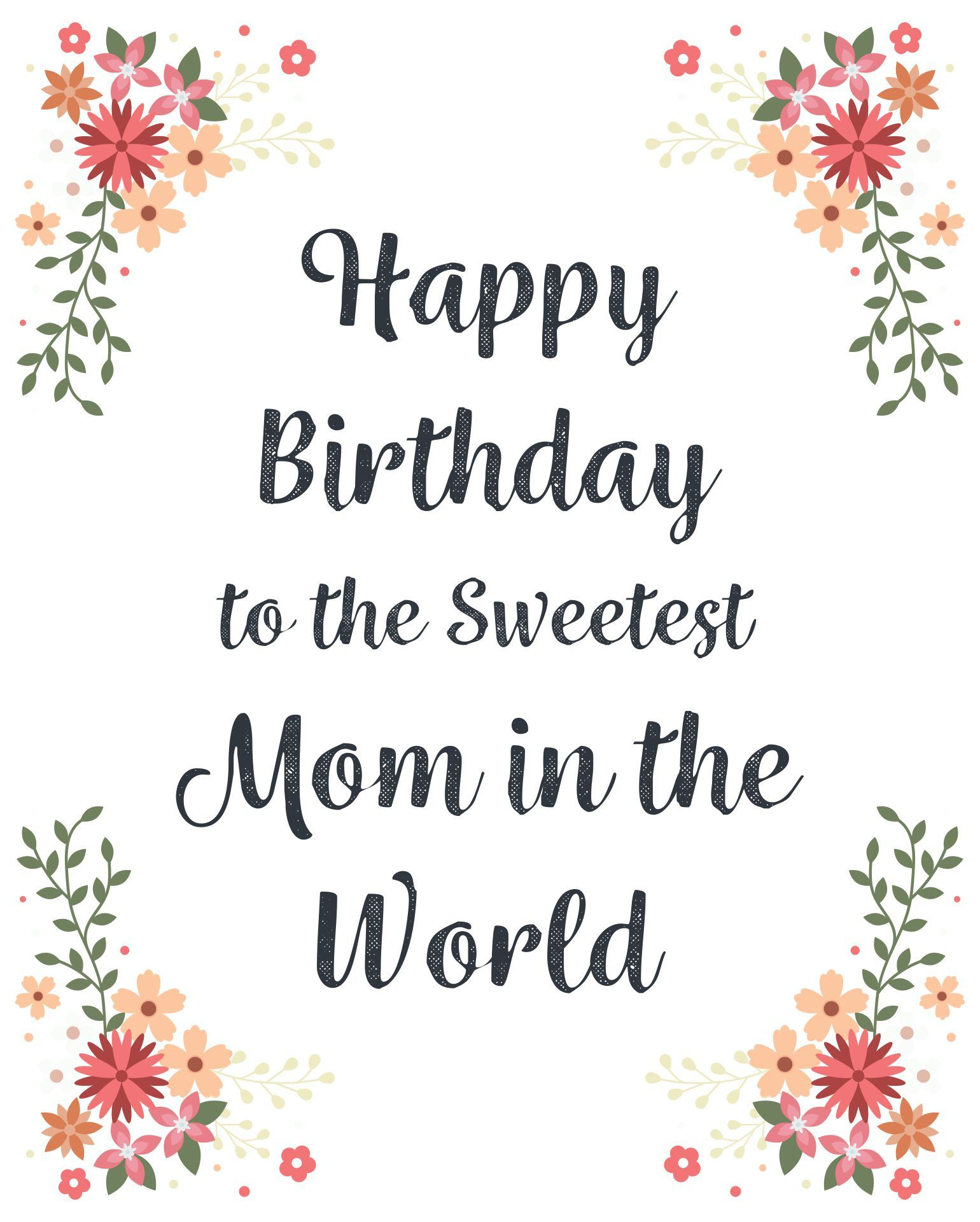 Birthday Cards For Mom - 10 Free Pdf Printables | Printablee with regard to Birthday Cards For Mom From Son Printable