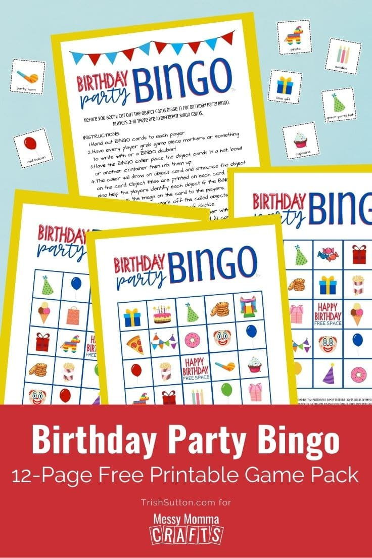 Birthday Party Bingo Free Printable Game regarding Free Printable Birthday Bingo Cards For Adults