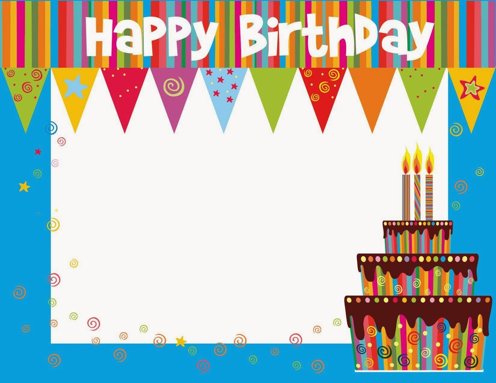 Birthday Template Free Download Fresh Free Printable Regarding in Free Birthday Cards Download Printable