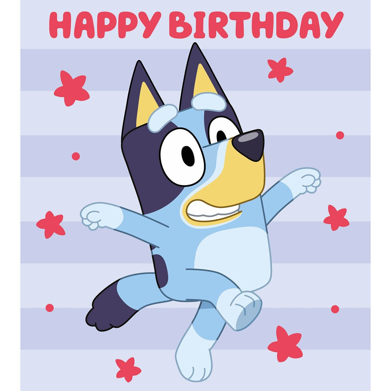 Bluey Birthday Card- &amp;quot;Happy Birthday&amp;quot; in Bluey Birthday Card Free Printable