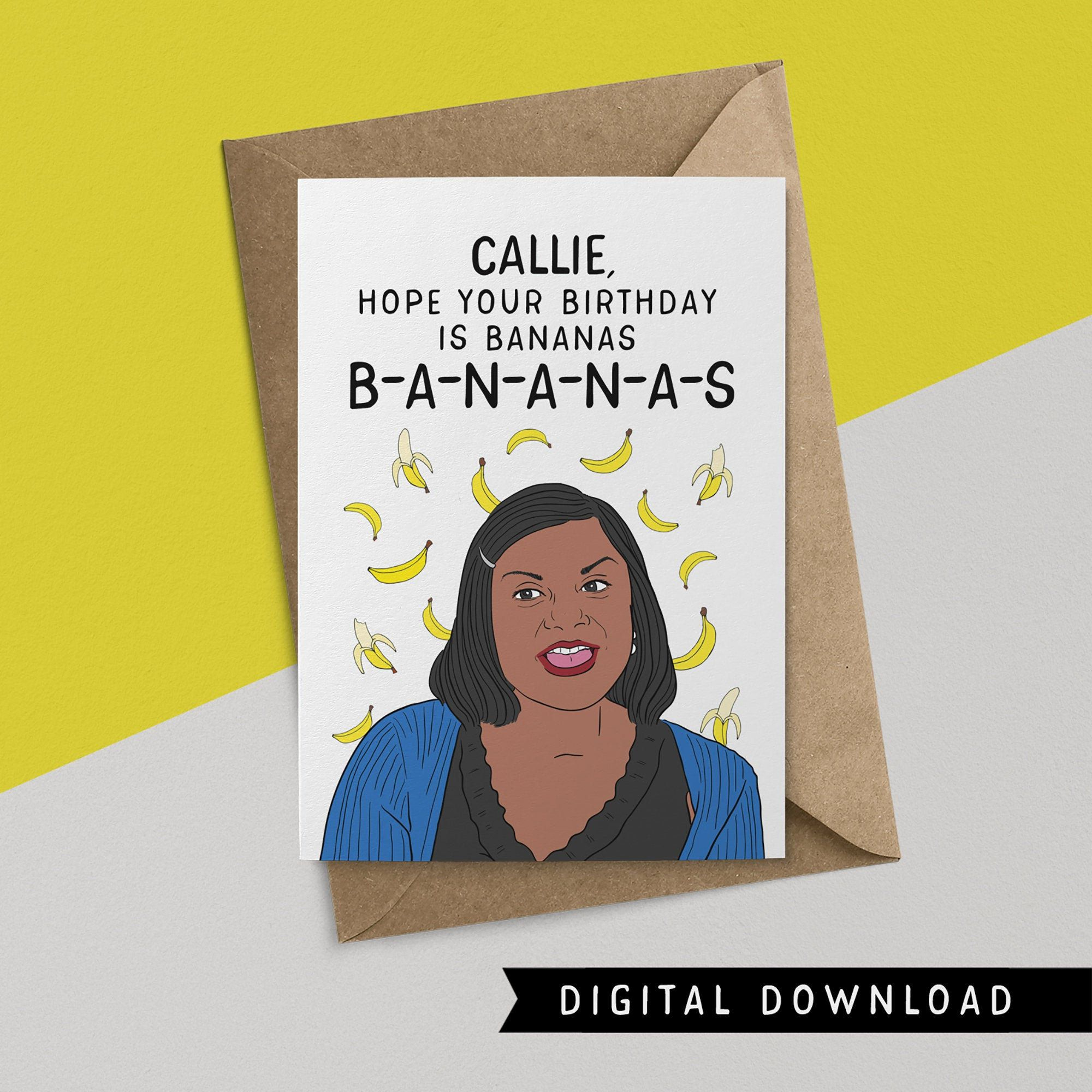 Buy 1 Get 1 Free Printable Birthday Card Instant Download Kelly with regard to The Office Birthday Card Free Printable