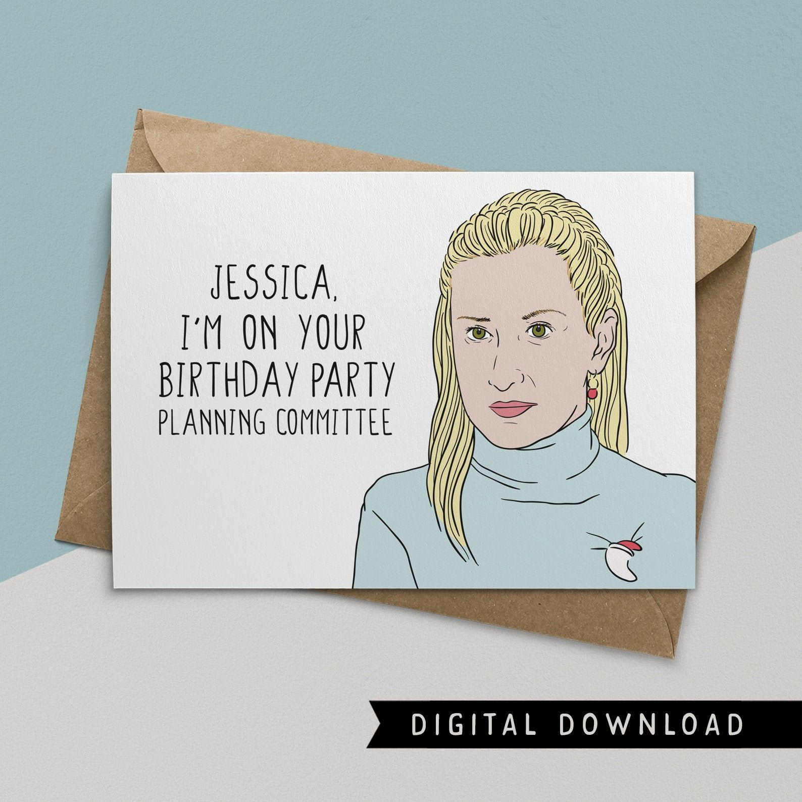 Buy 1 Get 1 Free Printable Birthday Card Instant Download The for The Office Birthday Card Printable