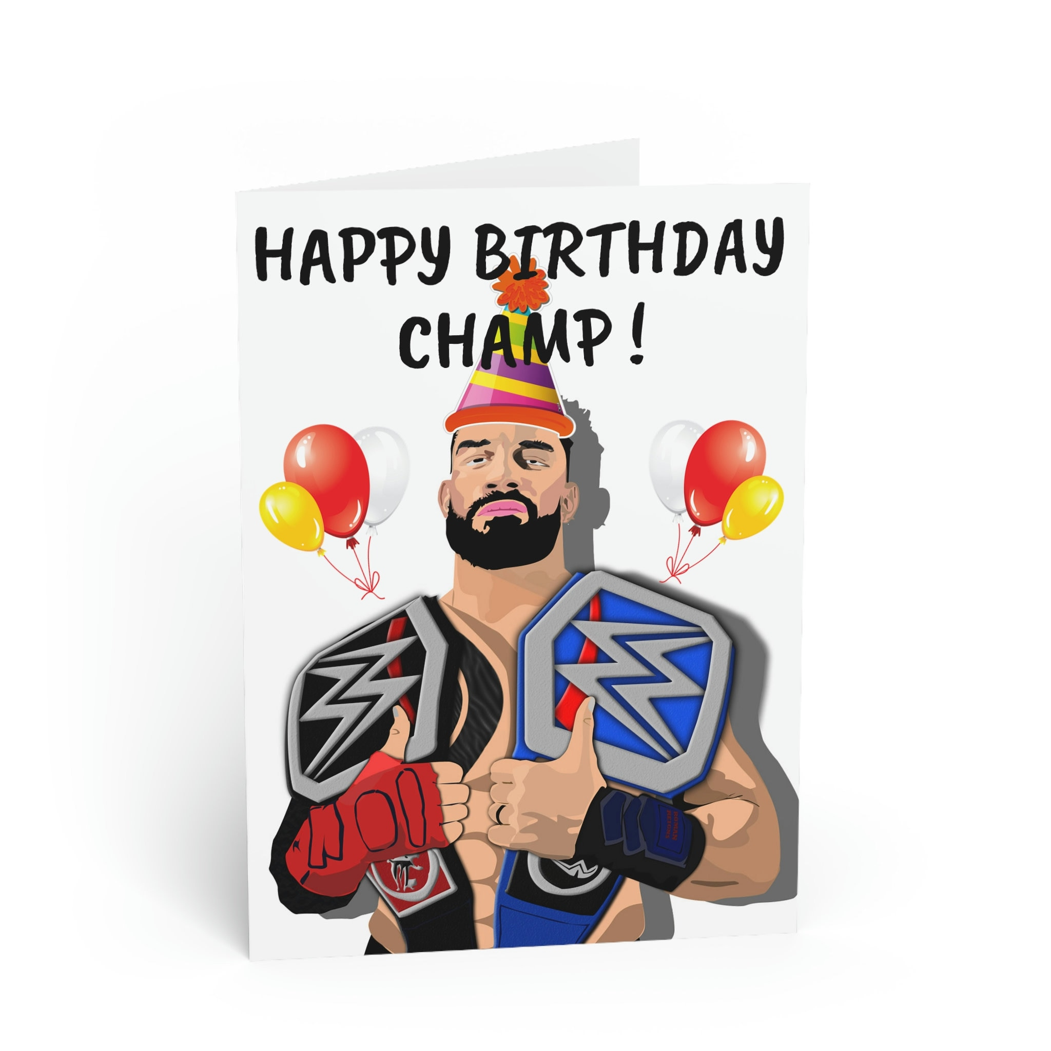 Buy Roman Reigns Birthday Card Sale Buy It Now Wrestling Birthday in Wwe Birthday Cards Printable