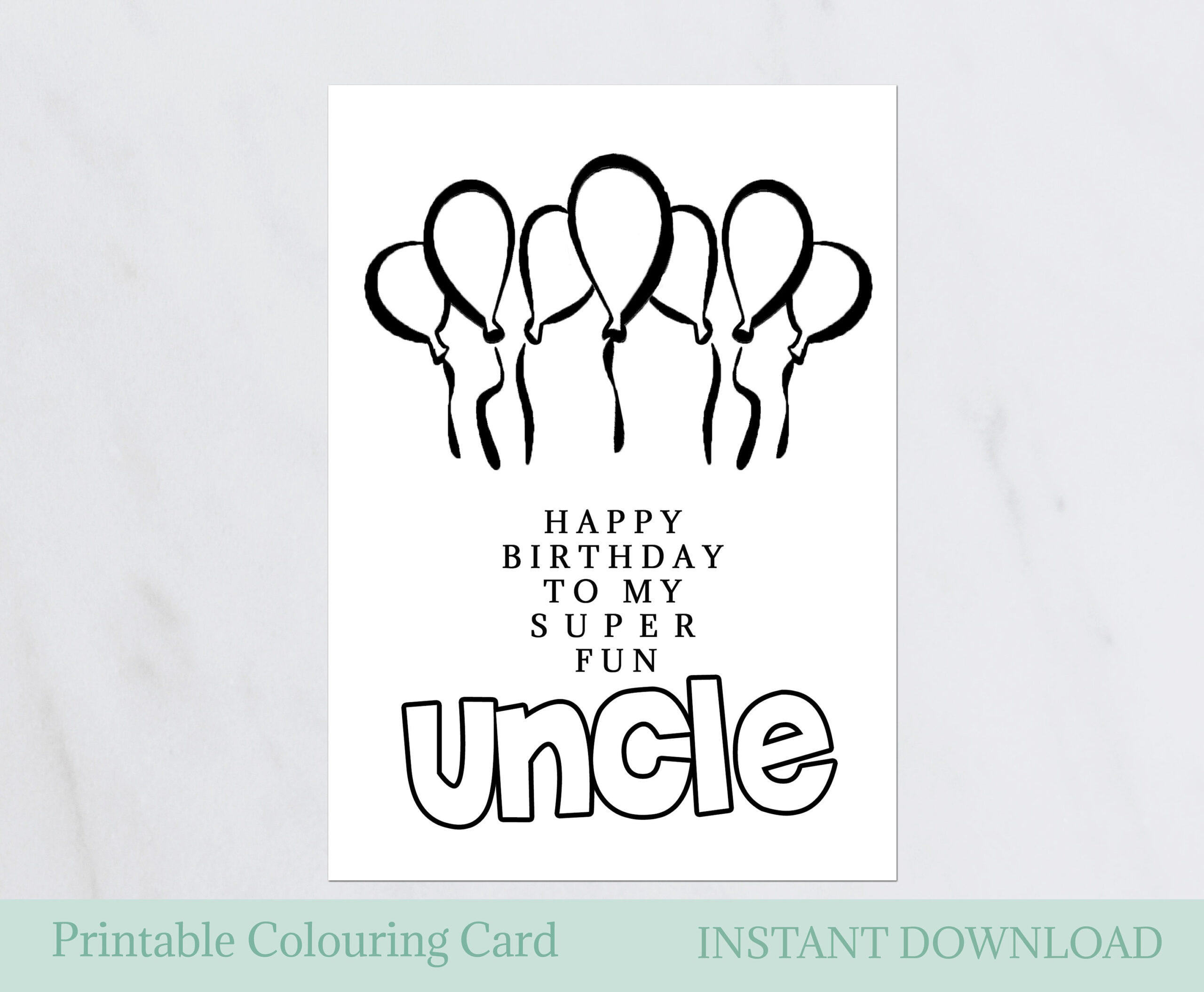 Buy Uncle Birthday Card, Diy Coloring Card Activity, Children&amp;#039;S intended for Printable Birthday Cards For Uncle