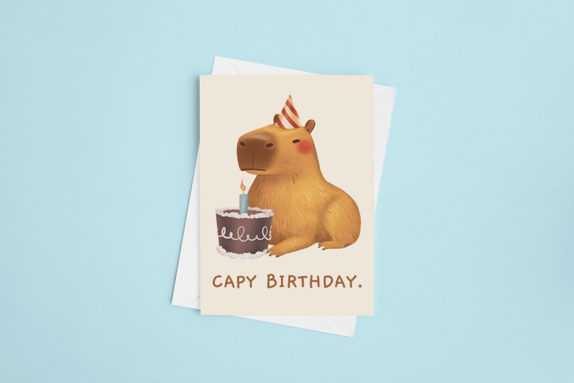 Capybara Birthday Card Printable Digital Download Greeting Card within Capybara Birthday Card Printable