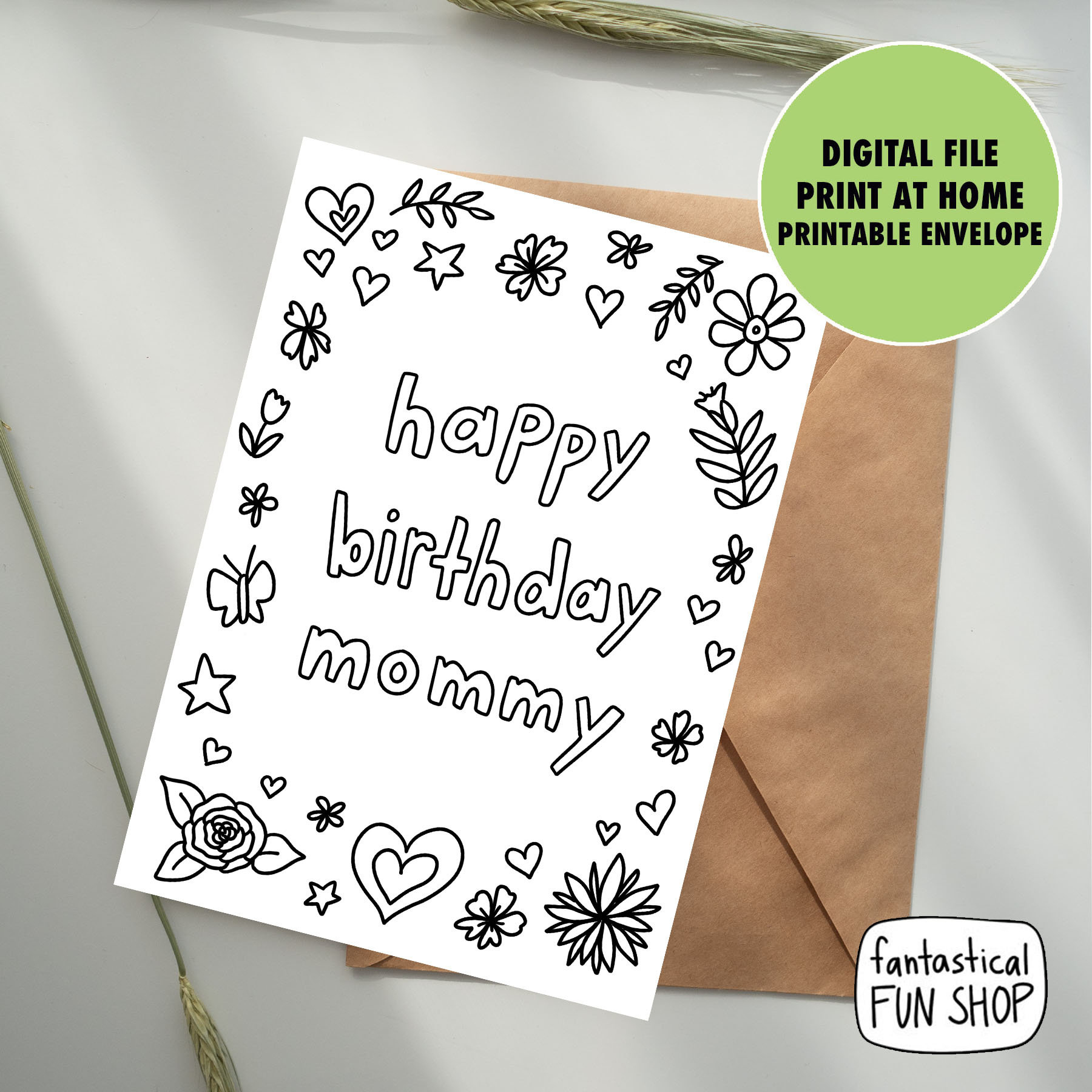 Colorable Birthday Card For Mom From Child, From Daughter, From in Printable Birthday Cards For Mom From Son