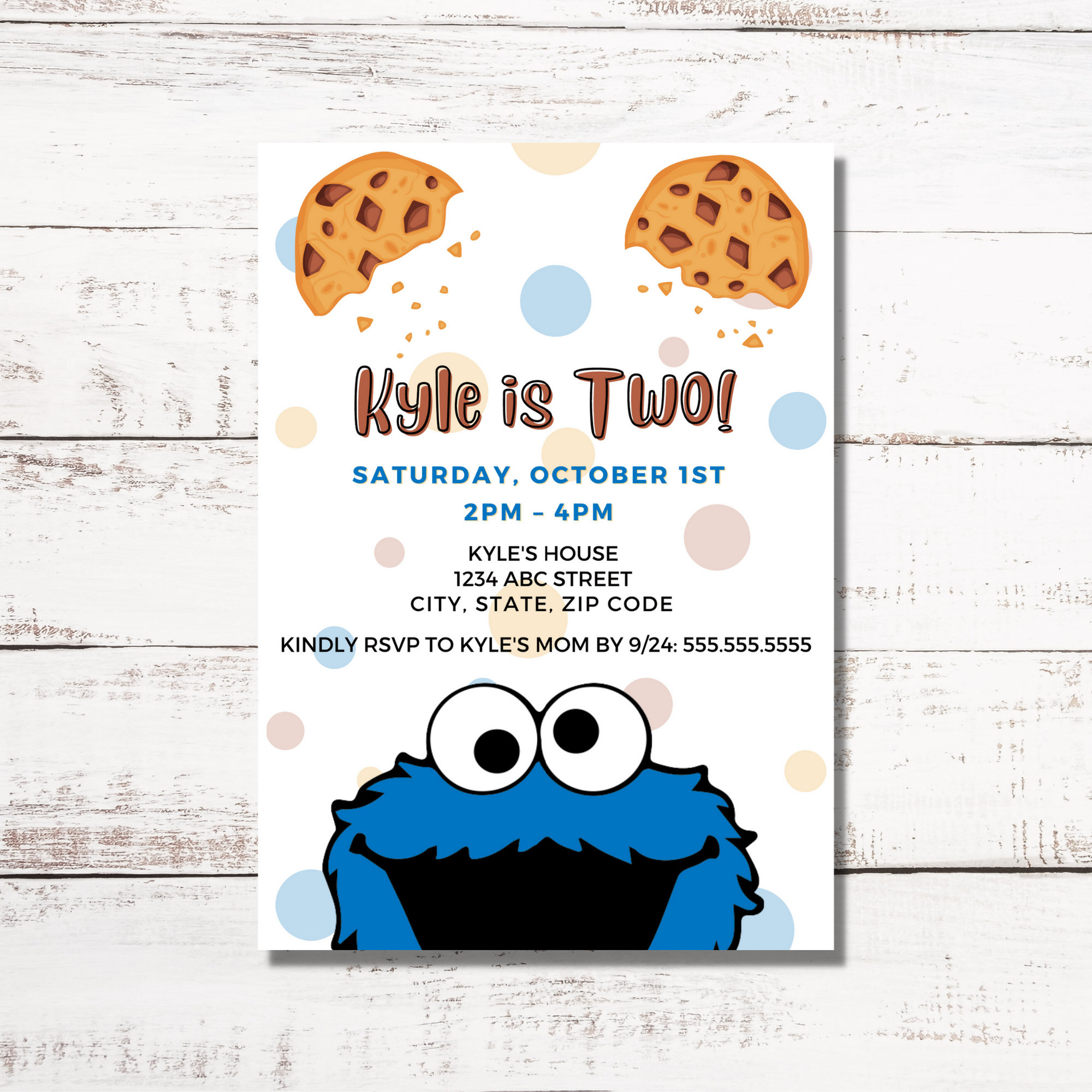 Cookie Monster Png - Etsy within Cookie Monster Birthday Card Printable