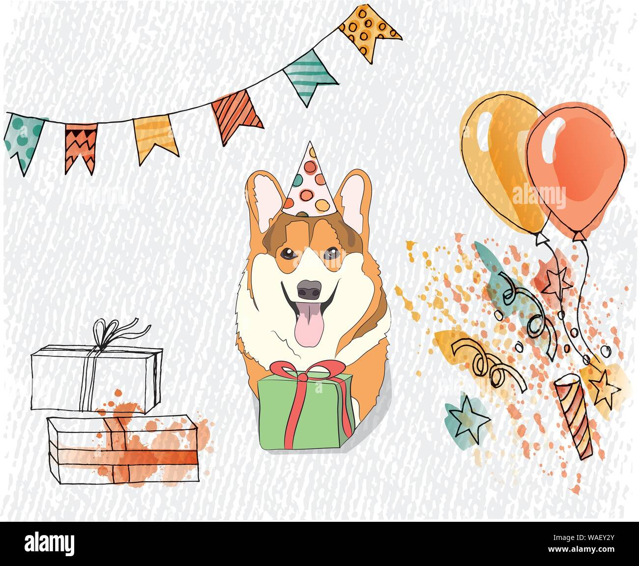 Corgi Birthday Card Hi-Res Stock Photography And Images - Alamy inside Free Printable Corgi Birthday Card