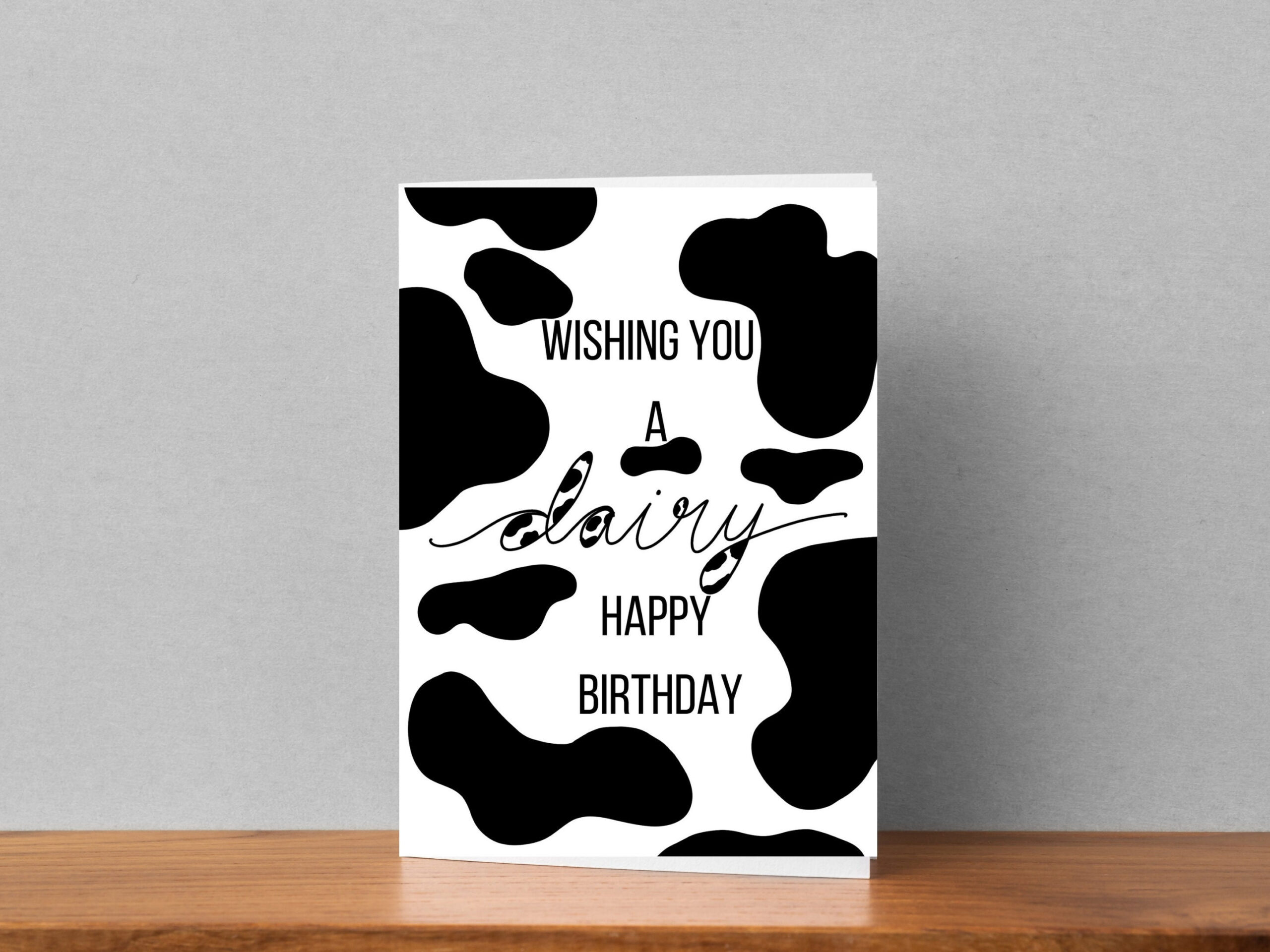 Cow Birthday Card, Printable Birthday Card, Pun Birthday Card inside Cow Birthday Card Printable