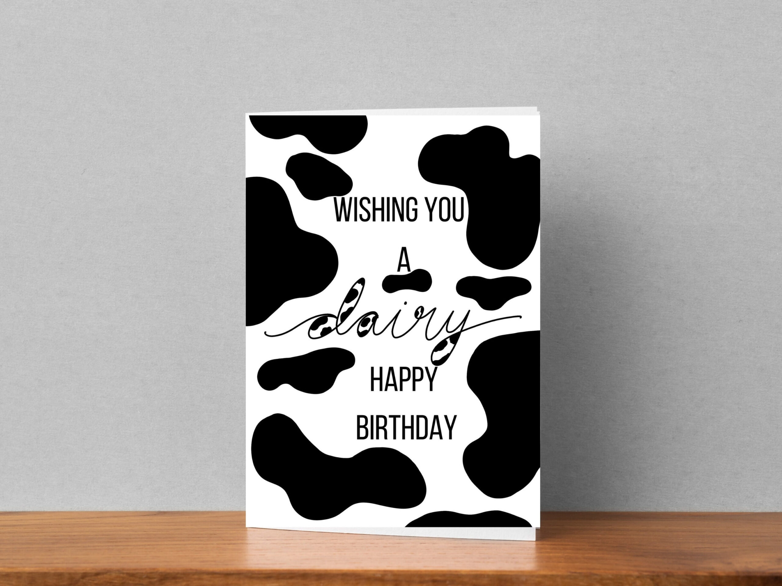 Cow Birthday Card, Printable Birthday Card, Pun Birthday Card intended for Printable Cow Birthday Cards