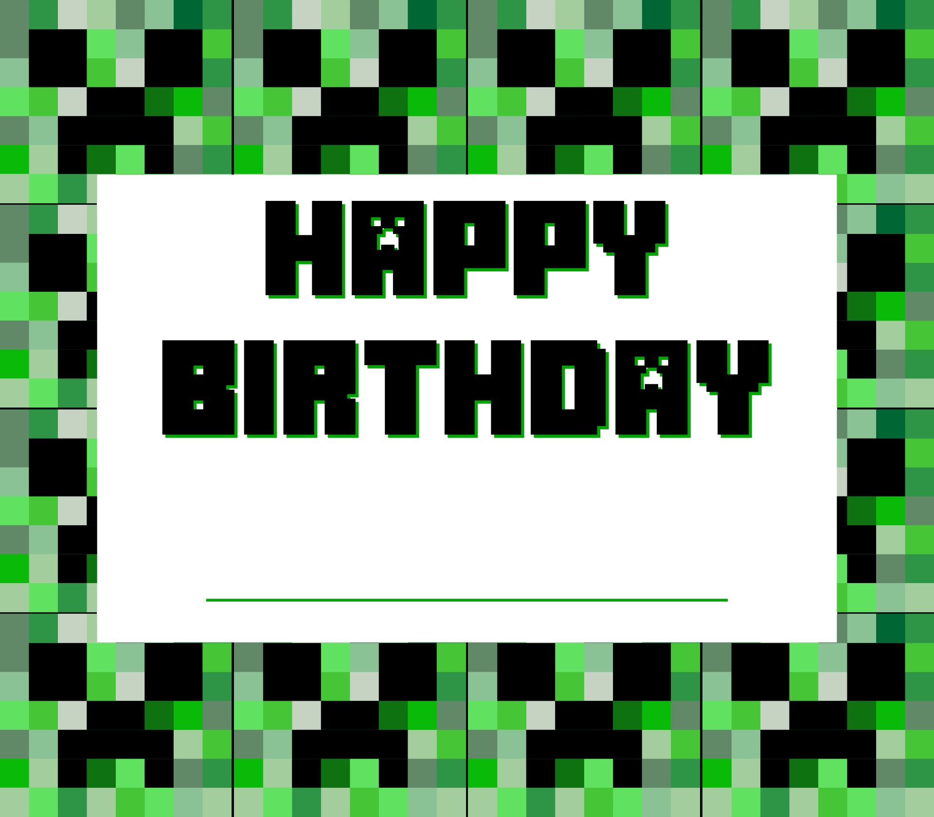 Creeper Birthday Card | Minecraft Birthday Card, Happy Birthday with regard to Minecraft Happy Birthday Card Printable Free