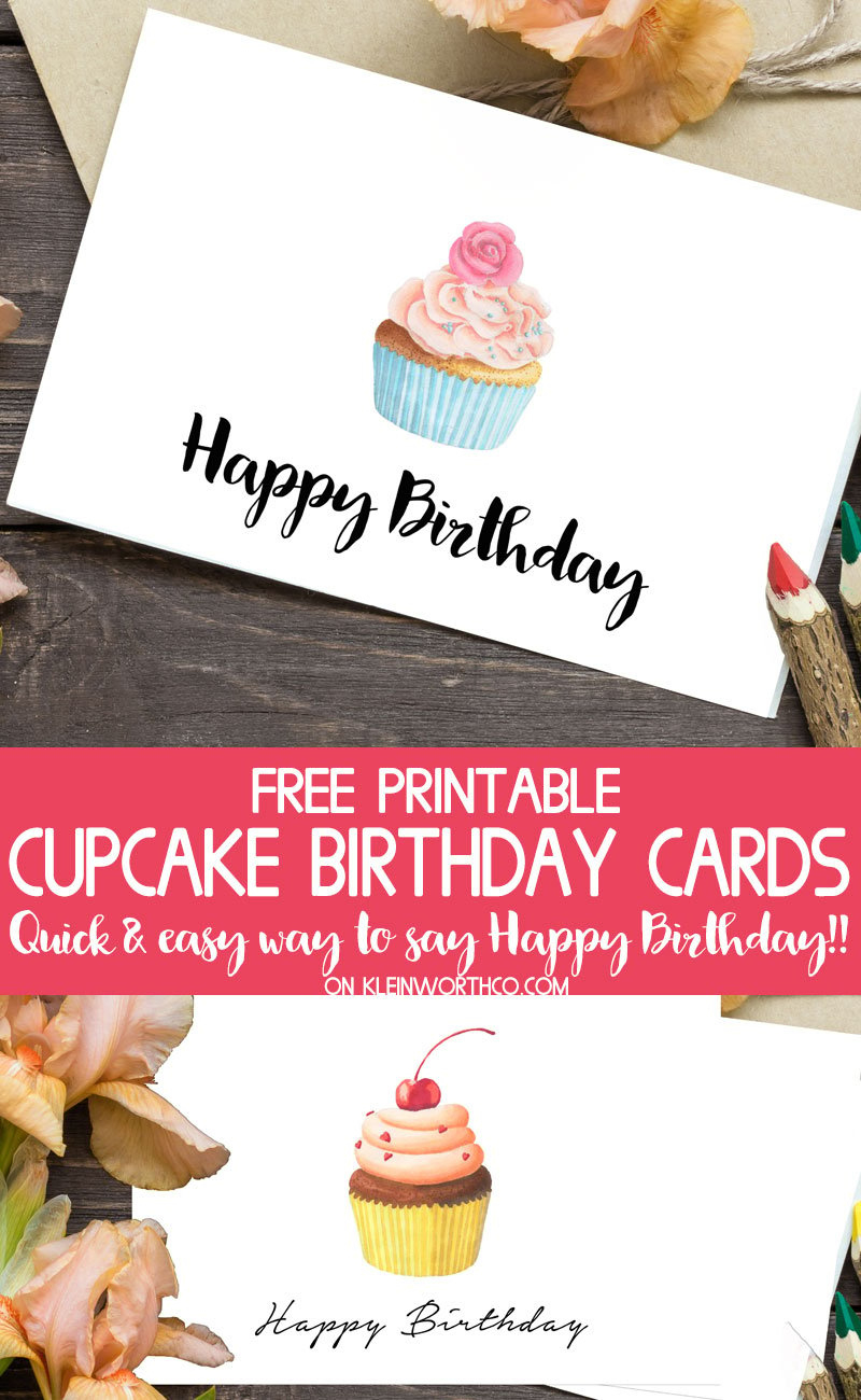 Cupcake Birthday Cards - Free Printable - Taste Of The Frontier with Cupcake Birthday Card Printable