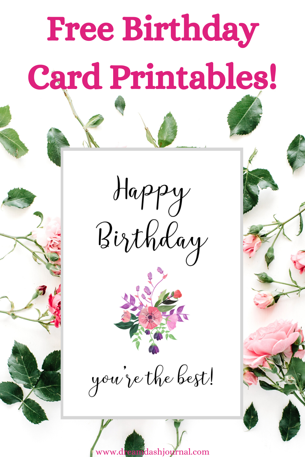 Cute Printable Birthday Cards For Her {Pretty &amp;amp; Free Pdf Download!} for Birthday Card Download Free Printable