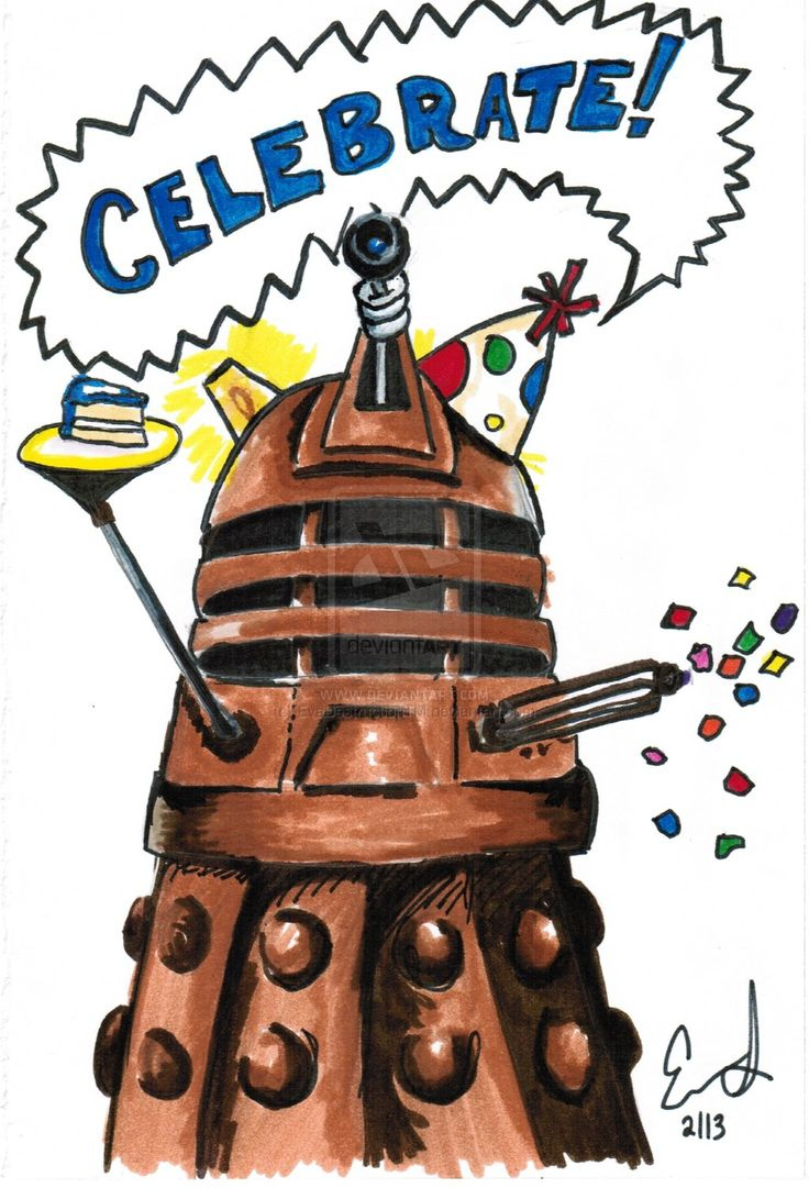 Dalek Birthday Cardevadestructiontm On Deviantart inside Doctor Who Printable Birthday Card