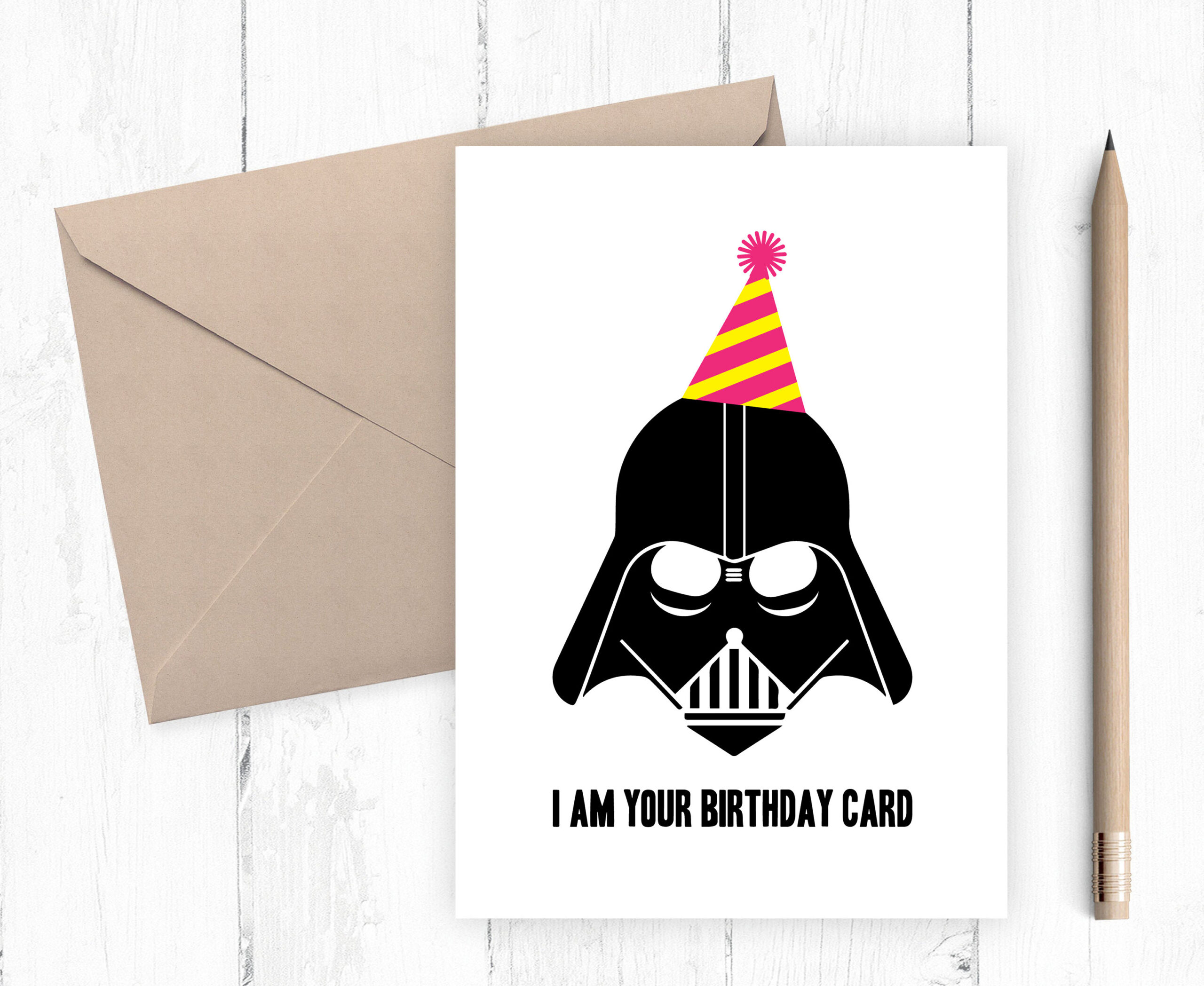 Darth Vader Birthday Card, Funny Birthday Card, Printable Birthday Card, Birthday Card For Him, Instant Download intended for Darth Vader Birthday Card Printable