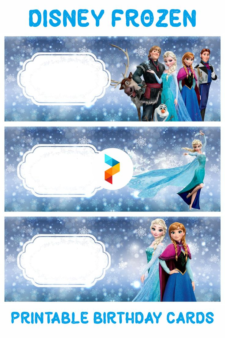 Disney Frozen Printable Birthday Cards inside Free Printable Disney Birthday Cards