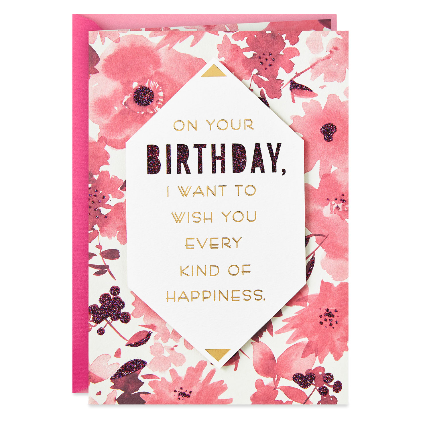 Every Kind Of Happiness Pink Flowers Birthday Card - Greeting pertaining to Hallmark Printable Birthday Cards