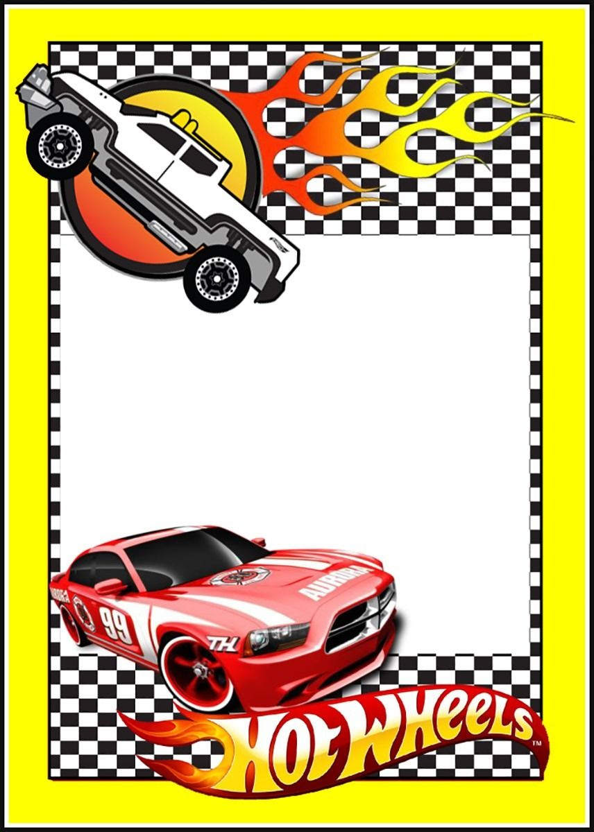 Exclusive Hot Wheels Invitations For A Turbo-Charged Birthday Bash for Hot Wheels Birthday Card Printable