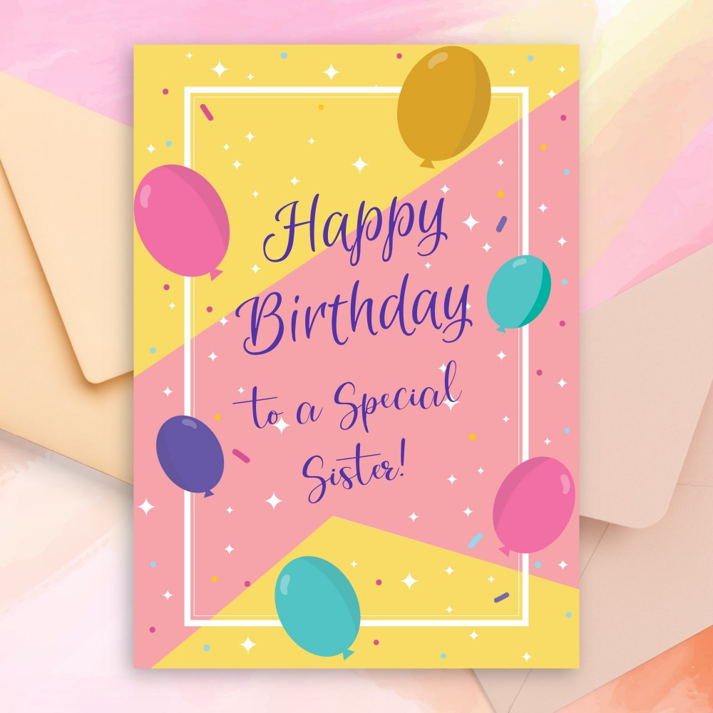 Family Birthday Cards - Customize &amp;amp; Print Or Download for Free Printable Sister Birthday Cards