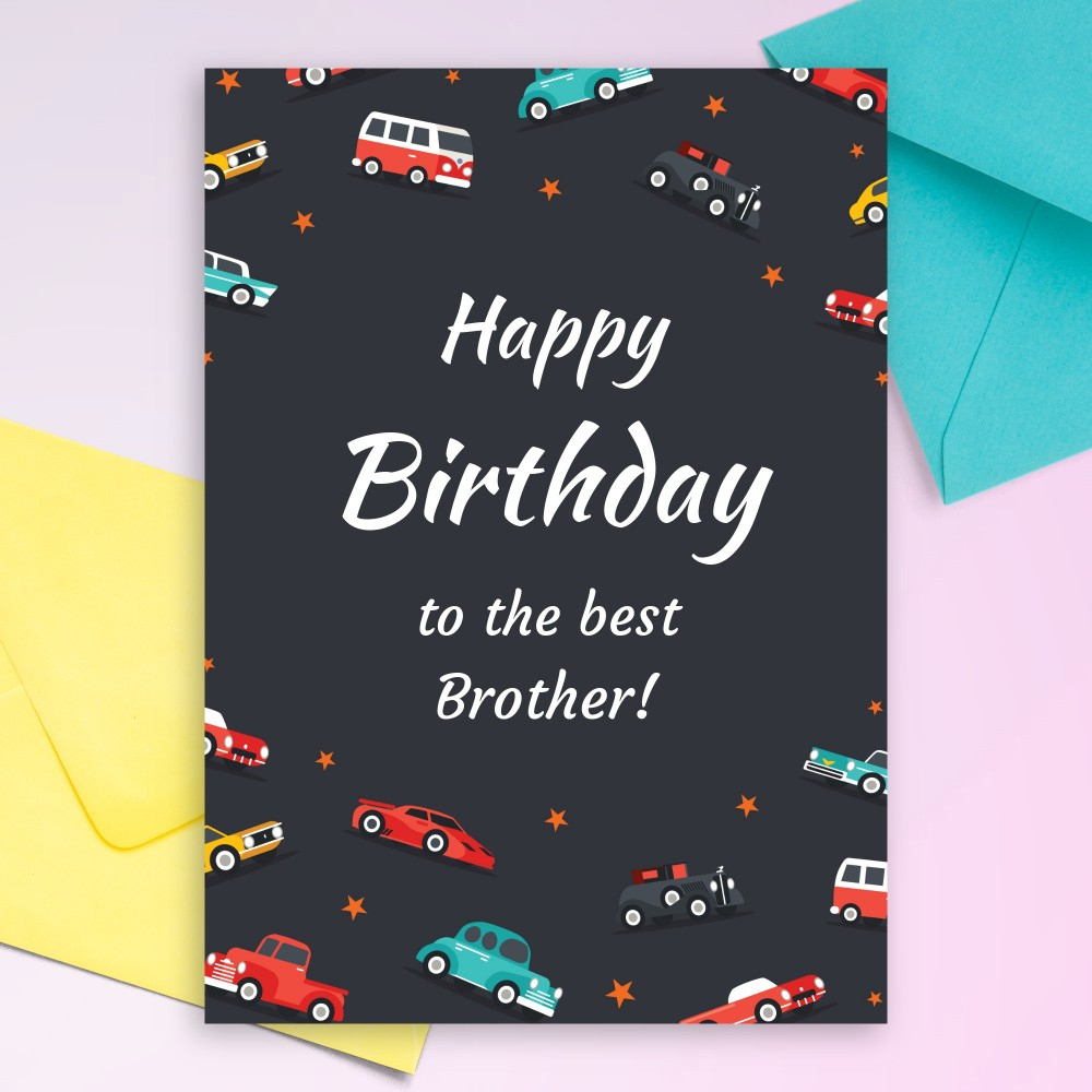 Family Birthday Cards - Customize &amp;amp; Print Or Download for Happy Birthday Brother Cards Printable