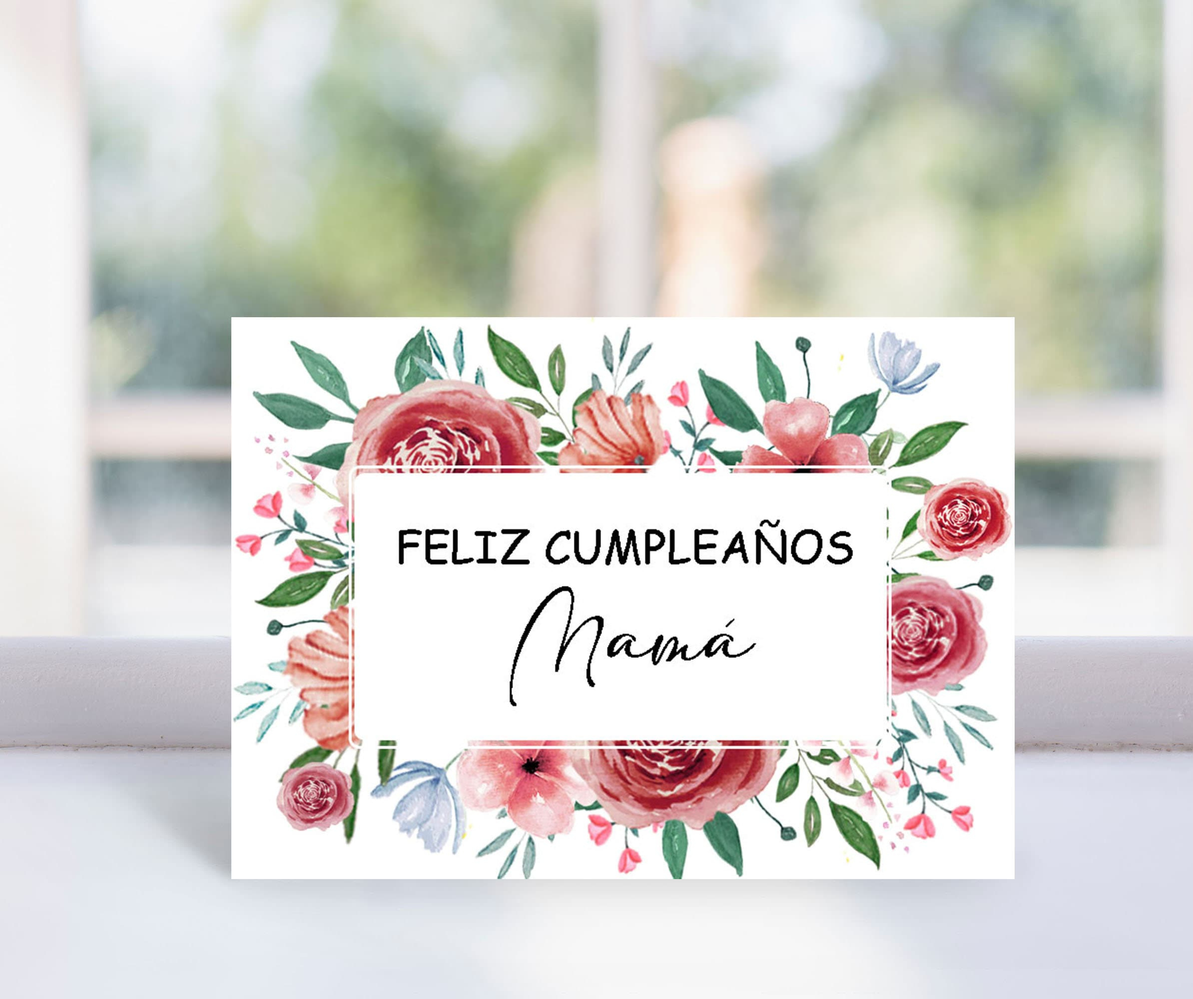 Feliz Cumpleaños, Printable Birthday Card For Mom In Spanish in Birthday Cards In Spanish Printable