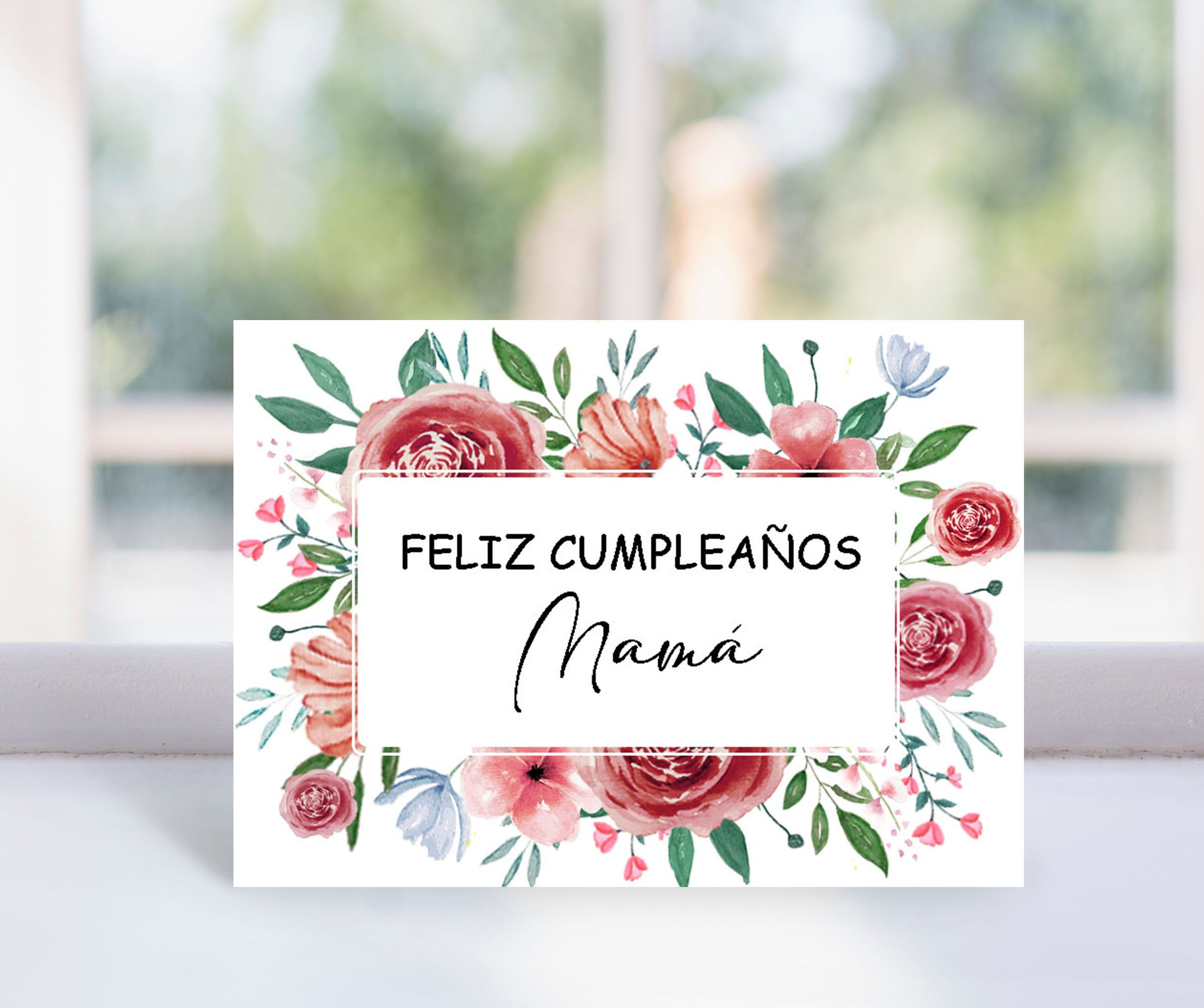 Feliz Cumpleaños, Printable Birthday Card For Mom In Spanish intended for Spanish Birthday Cards Printable